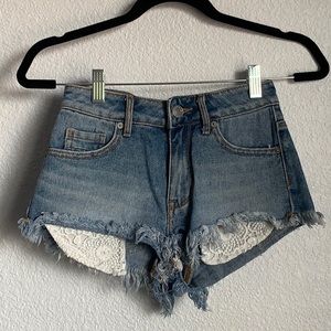 Kendall and Kylie high waisted denim shorts